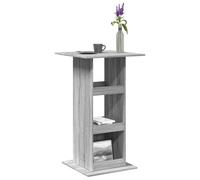 Bar Table Grey Sonoma 60x60x102 cm Engineered Wood Storage Shelf 3 Compartments