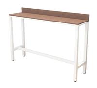 Bar Table, High Top Dining Table for Kitchen & Bistro, Thick Iron Legs & Cosite Wood Plastic Top, Indoor/Outdoor Use (White, 200cm/79in)