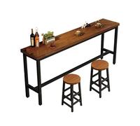 Bar Table,Industrial Counter Height Dining Table for Home Balcony, Milk Tea & Coffee Shops - Long Wall Table, 39.4" x 15.8" x 41.3" - Stylish Kitchen Bar Furniture