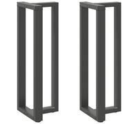 vidaXL Bar Table Legs T-Shaped 2 pcs Anthracite 40x35x(110-111) cm Steel, Black