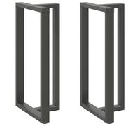 Bar table legs Anthracite Powder-Coated Steel T-Shaped 60x35x110-111cm with 2pcs