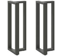 Bar table legs T-shaped Anthracite 50x35x(110-111)cm Powdercoated Steel 2pcs set