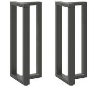 Bar Table Legs T-Shaped Anthracite Powder-Coated Steel 40x35x100-101cm Adjusters
