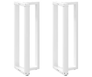 Bar Table Legs T-Shaped Powder-Coated Steel White 50x35x110-111cm 2pcs levelers