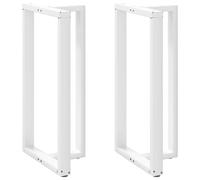 Bar table legs T-shaped powder-coated steel white 60x35x(110-111)cm adjustable 2