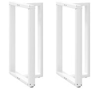 Bar table legs T-shaped white powder-coated steel 60x35x100-101cm pair set 2pcs
