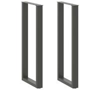 Bar Table Legs U-Shaped Anthracite 50x(110-111)cm Powder-Coated Steel Adjustable
