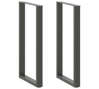 Bar table legs U-shaped Anthracite 60x(110-111)cm Powder-coated Steel adjustable