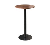 Bar Table MORELLA Black/ Dark Brown 60 cm 60 cm