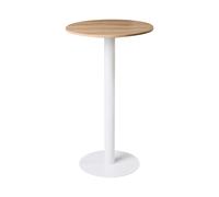 Bar Table MORELLA Light Brown/ White 60 cm 60 cm