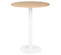 Bar Table MORELLA Light Brown/ White 80 cm 80 cm