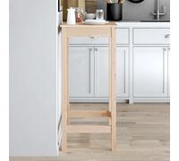 Bar Table Natural Solid Pinewood 50x50x110 cm Untreated Rustic Bistro forKitchen