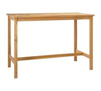 Bar Table Natural Solid Teak Wood Modern Furniture Outdoor Settings vidaXL