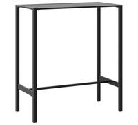 (100 x 50 x 110 cm) vidaXL Bar Table Outdoor Pub Table Bistro Table Black Powder-coated Steel