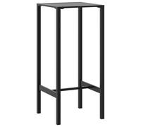 (50 x 50 x 110 cm) vidaXL Bar Table Outdoor Pub Table Bistro Table Black Powder-coated Steel