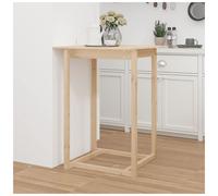 Bar table Solid Pinewood Natural Finish 80x80x110 cm Rustic High Pub Sturdy Top