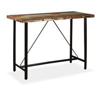 Bar Table Solid Reclaimed Wood Iron Sturdy XXL Mixed Colour Finish 150x70x107 cm