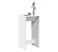Bar Table White 51x50x103.5 cm Engineered Wood Tall Pub Table Kitchen Breakfast