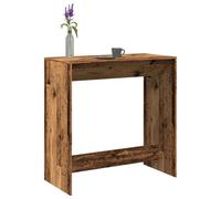 Bar Table White Engineered Wood 102x50x103.5 cm Tall Rustic Pub Table SpaceSaver