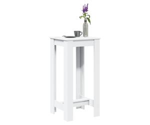 Bar Table White Engineered Wood 51x50x103.5 cm Pub Table for Kitchen Urban Loft