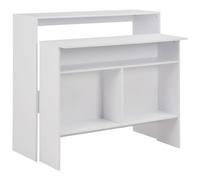 vidaXL Bar Table with 2 Table Tops White Coffee Dining Tall Breakfast Stand