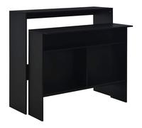 vidaXL Bar Table with 2 Table Tops Black Breakfast Kitchen Dining Dinner Table
