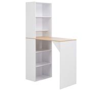 Bar Table with Cabinet 115cm Home Breakfast High Desk Multi Colours vidaXL