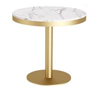 Bar Table with Durable Metal Frame and Round Marble Top for Kitchen or Club Use