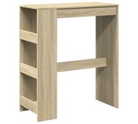 Bar Table with Racks Kitchen Pub Table Bistro Table Engineered Wood vidaXL