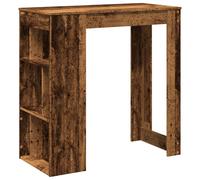 Bar Table with Racks Kitchen Pub Table Bistro Table Engineered Wood vidaXL