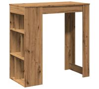 Bar Table with Racks Kitchen Pub Table Bistro Table Engineered Wood vidaXL
