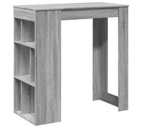Bar Table with Racks Kitchen Pub Table Bistro Table Engineered Wood vidaXL