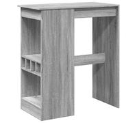 Bar Table with Racks Kitchen Pub Table Bistro Table Engineered Wood vidaXL