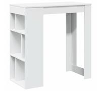 Bar Table with Racks Kitchen Pub Table Bistro Table Engineered Wood vidaXL