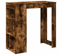 Bar Table with Racks Kitchen Pub Table Bistro Table Engineered Wood vidaXL