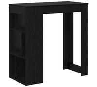 Bar Table with Racks Kitchen Pub Table Bistro Table Engineered Wood vidaXL