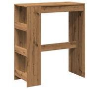 Bar Table with Racks Kitchen Pub Table Bistro Table Engineered Wood vidaXL
