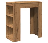 Bar Table with Racks Kitchen Pub Table Bistro Table Engineered Wood vidaXL