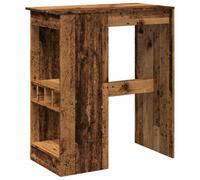 vidaXL Bar Table Bistro Table with Racks Engineered Wood