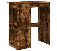 vidaXL Bar Table Bistro Table with Racks Engineered Wood