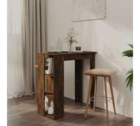 (grey sonoma) vidaXL Bar Table with Shelf Bar High Table Bistro Pub Table Engineered Wood