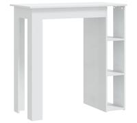Bar Table with Shelf Bar High Table Bistro Pub Table Engineered Wood vidaXL