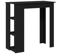 Bar Table with Shelf Bar High Table Bistro Pub Table Engineered Wood vidaXL
