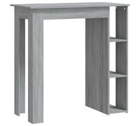 vidaXL Bar Table With Shelf Grey Sonoma 102X50X103.5cm Engineered Wood, Grey