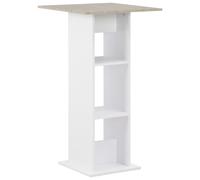 Bar Table with Shelf Classic Pub 60x60x110cm Chipboard Multi Colours vidaXL