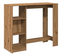 Bar Table with Shelf Kitchen Pub Table Bistro Table Engineered Wood vidaXL