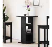 Bar Table with Storage Black Oak 60x60x102 cm Engineered Wood Berkfield Home Black One Size