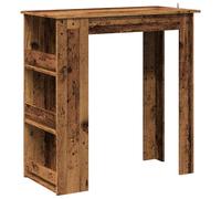 Bar Table with Storage Rack Bar High Table Pub Table Engineered Wood vidaXL