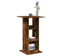 Bar Table with Storage Smoked Oak 60x60x102 cm Engineered Wood Berkfield Home Brown One Size