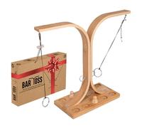 Bar Toss Game | Bamboo Skill Game for Children and Adults | Ring Toss Hanging Ring Throw | Who will be the Fastest? | Indoor & Outdoor | 100% Wood | 100% Fun | OriginalCup